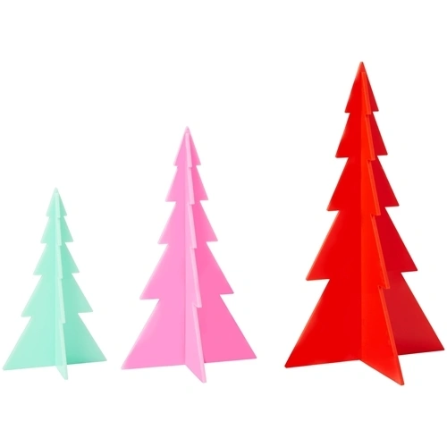 CR Gibson Acrylic Trees Set - Red / Pink
